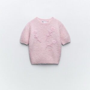 zara embroidered sweater top